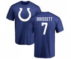 Indianapolis Colts #7 Jacoby Brissett Royal Blue Name & Number Logo T-Shirt