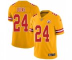 Kansas City Chiefs #24 Jordan Lucas Limited Gold Inverted Legend Football Jersey