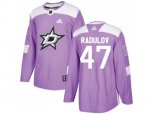 Dallas Stars #47 Alexander Radulov Purple Authentic Fights Cancer Stitched NHL Jersey