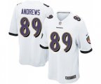 Baltimore Ravens #89 Mark Andrews Game White Football Jersey
