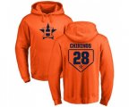 Houston Astros #28 Robinson Chirinos Orange RBI Pullover Hoodie
