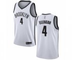 Brooklyn Nets #4 Henry Ellenson Authentic White Basketball Jersey - Association Edition