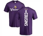 Minnesota Vikings #8 Kirk Cousins Purple Backer T-Shirt