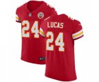 Kansas City Chiefs #24 Jordan Lucas Red Team Color Vapor Untouchable Elite Player Football Jersey