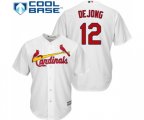 St. Louis Cardinals #12 Paul DeJong Replica White Home Cool Base Baseball Jersey