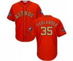 Houston Astros #35 Justin Verlander Replica Orange Alternate 2018 Gold Program Cool Base Baseball Jersey