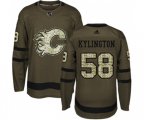 Calgary Flames #58 Oliver Kylington Authentic Green Salute to Service Hockey Jersey
