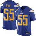 Los Angeles Chargers #55 Junior Seau Elite Electric Blue Rush Vapor Untouchable NFL Jersey