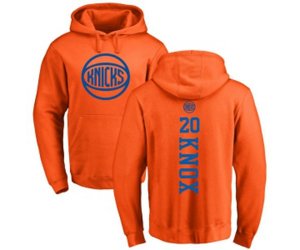 New York Knicks #20 Kevin Knox Orange One Color Backer Pullover Hoodie
