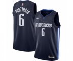 Dallas Mavericks #6 Kristaps Porzingis Authentic Navy Finished Basketball Jersey - Statement Edition