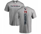 Houston Texans #74 Max Scharping Ash Backer T-Shirt