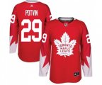Toronto Maple Leafs #29 Felix Potvin Authentic Red Alternate NHL Jersey