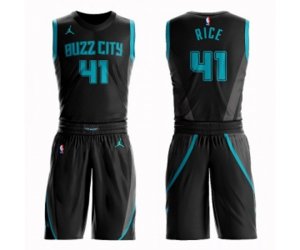 Charlotte Hornets #41 Glen Rice Swingman Black Basketball Suit Jersey - City Edition