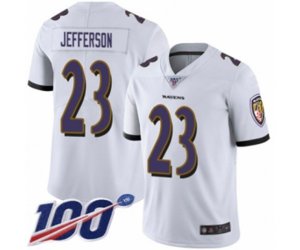 Baltimore Ravens #23 Tony Jefferson White Vapor Untouchable Limited Player 100th Season Football Jersey