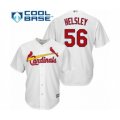 St. Louis Cardinals #56 Ryan Helsley Authentic White Home Cool Base Baseball Player Jersey