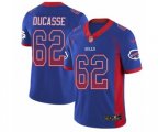 Buffalo Bills #62 Vladimir Ducasse Limited Royal Blue Rush Drift Fashion NFL Jersey