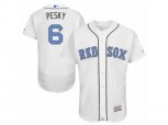 Boston Red Sox #6 Johnny Pesky Authentic White Flex Base MLB Jersey
