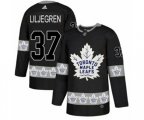 Toronto Maple Leafs #37 Timothy Liljegren Authentic Black Team Logo Fashion NHL Jersey