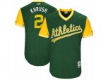 Oakland Athletics #2 Khris Davis Khrush Authentic Green 2017 Players Weekend MLB Jersey