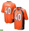 Denver Broncos #40 Justin Strnad Nike Orange Vapor Untouchable Limited Jersey