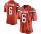Cleveland Browns #6 Baker Mayfield Game Orange Alternate Football Jersey