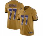 Baltimore Ravens #77 Bradley Bozeman Limited Gold Inverted Legend Football Jersey