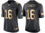 Seattle Seahawks #16 Tyler Lockett Anthracite 2016 Christmas Gold NFL Limited Salute to Service Jersey