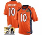 Denver Broncos #10 Emmanuel Sanders Limited Orange Team Color Super Bowl 50 Bound Football Jersey