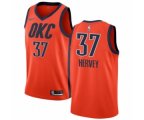 Oklahoma City Thunder #37 Kevin Hervey Orange Swingman Jersey - Earned Edition