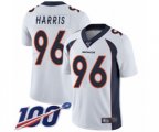 Denver Broncos #96 Shelby Harris White Vapor Untouchable Limited Player 100th Season Football Jersey