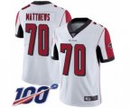 Atlanta Falcons #70 Jake Matthews White Vapor Untouchable Limited Player 100th Season Football Jersey