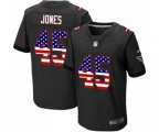 Atlanta Falcons #45 Deion Jones Elite Black Alternate USA Flag Fashion Football Jersey
