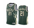 Milwaukee Bucks #21 Jrue Holiday Green NBA Swingman 2020-21 Earned Edition Jersey