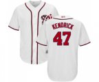 Washington Nationals #47 Howie Kendrick Replica White Home Cool Base Baseball Jersey