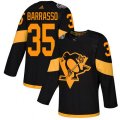 Pittsburgh Penguins #35 Tom Barrasso Black Authentic 2019 Stadium Series Stitched NHL Jersey