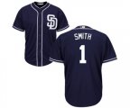 San Diego Padres #1 Ozzie Smith Replica Navy Blue Alternate 1 Cool Base MLB Jersey