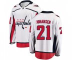 Washington Capitals #21 Lucas Johansen Fanatics Branded White Away Breakaway NHL Jersey