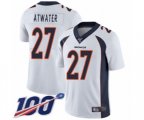 Denver Broncos #27 Steve Atwater White Vapor Untouchable Limited Player 100th Season Football Jersey