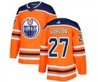 Edmonton Oilers #27 Boyd Gordon Premier Orange Home NHL Jersey