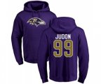 Baltimore Ravens #99 Matt Judon Purple Name & Number Logo Pullover Hoodie