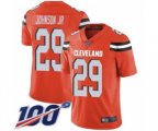 Cleveland Browns #29 Duke Johnson Orange Alternate Vapor Untouchable Limited Player 100th Season Football Jersey