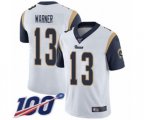 Los Angeles Rams #13 Kurt Warner White Vapor Untouchable Limited Player 100th Season Football Jersey