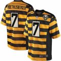 Pittsburgh Steelers #7 Ben Roethlisberger Limited Yellow Black Alternate 80TH Anniversary Throwback NFL Jersey