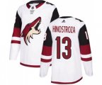 Arizona Coyotes #13 Vinnie Hinostroza Authentic White Away Hockey Jersey