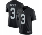Oakland Raiders #3 Drew Kaser Black Team Color Vapor Untouchable Limited Player Football Jersey