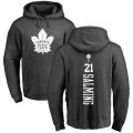 Toronto Maple Leafs #21 Borje Salming Charcoal One Color Backer Pullover Hoodie