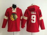 Chicago Blackhawks #9 Bobby Hull Red-Cream-pullover hooded