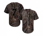 Tampa Bay Rays #7 Michael Perez Authentic Camo Realtree Collection Flex Base Baseball Jersey