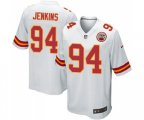 Kansas City Chiefs #94 Jarvis Jenkins Game White Football Jersey