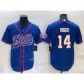 Buffalo Bills #14 Stefon Diggs Blue Stitched Cool Base Nike Baseball Jersey